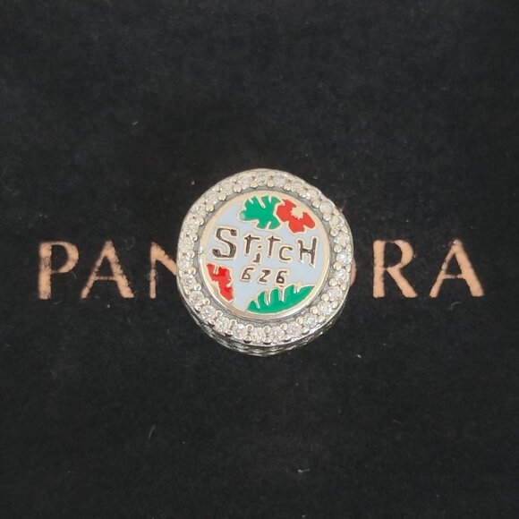 Pandora Disneyland Paris Stitch Button Charm Bead S925 Silver with box - Picture 2 of 10